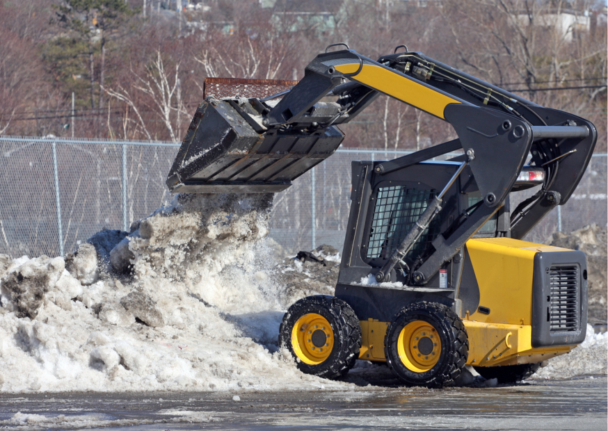 snow removal services performed by bobcat