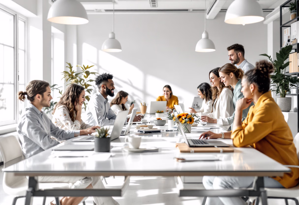 [background image] image of busy office environment (for an hr tech)