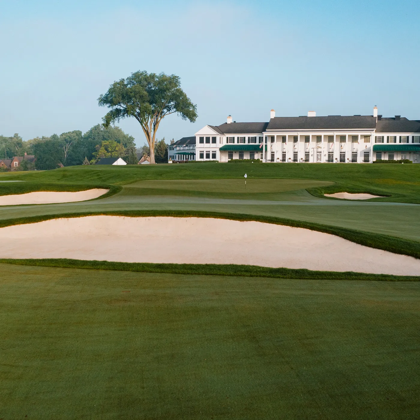 The ninth hole at Oakland Hills South Course