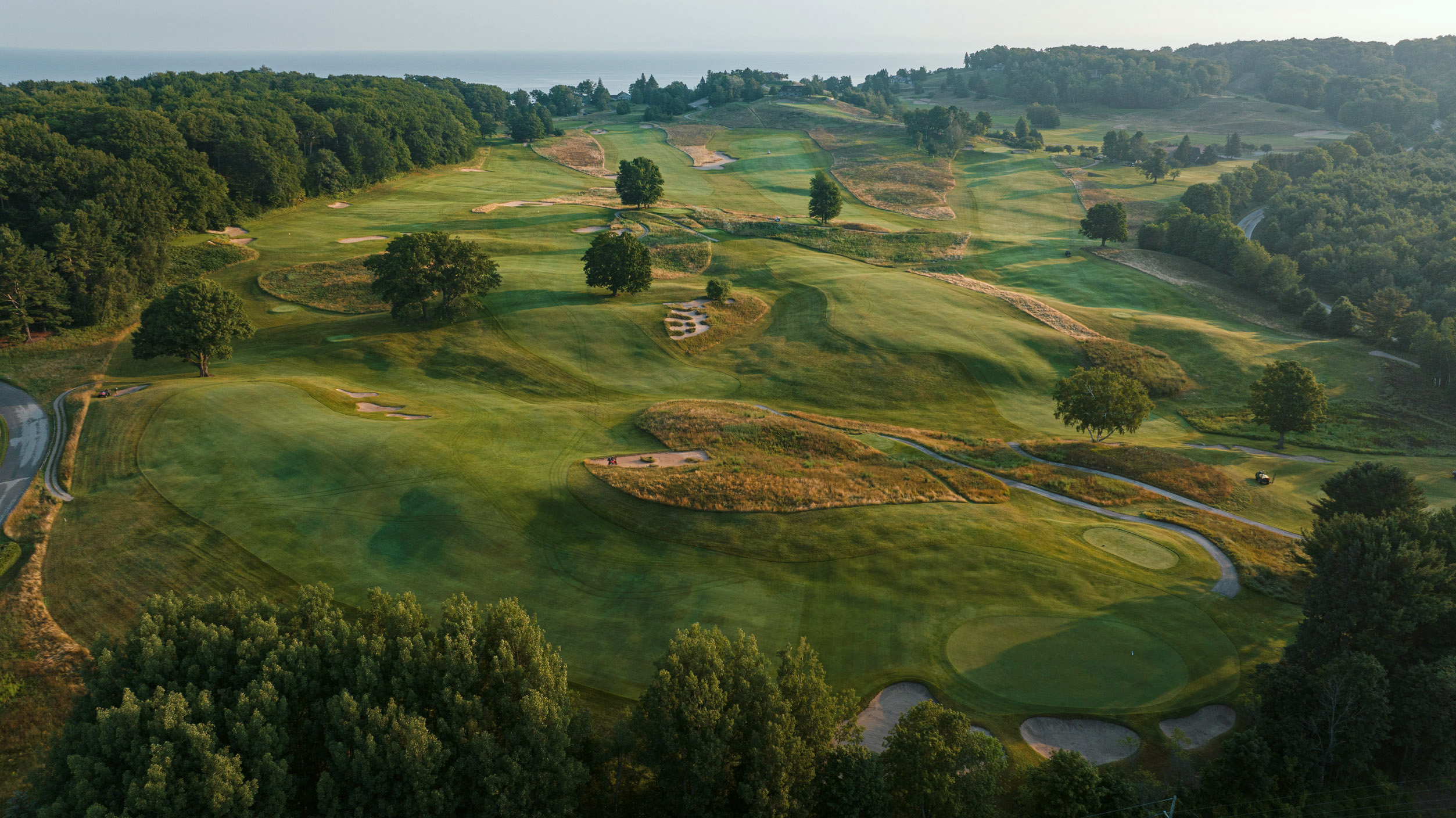 Aerial view of Crystal Downs in Northern Michigan