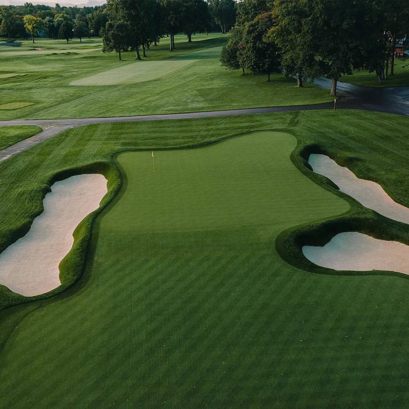 The eighth green at Oak Hill East