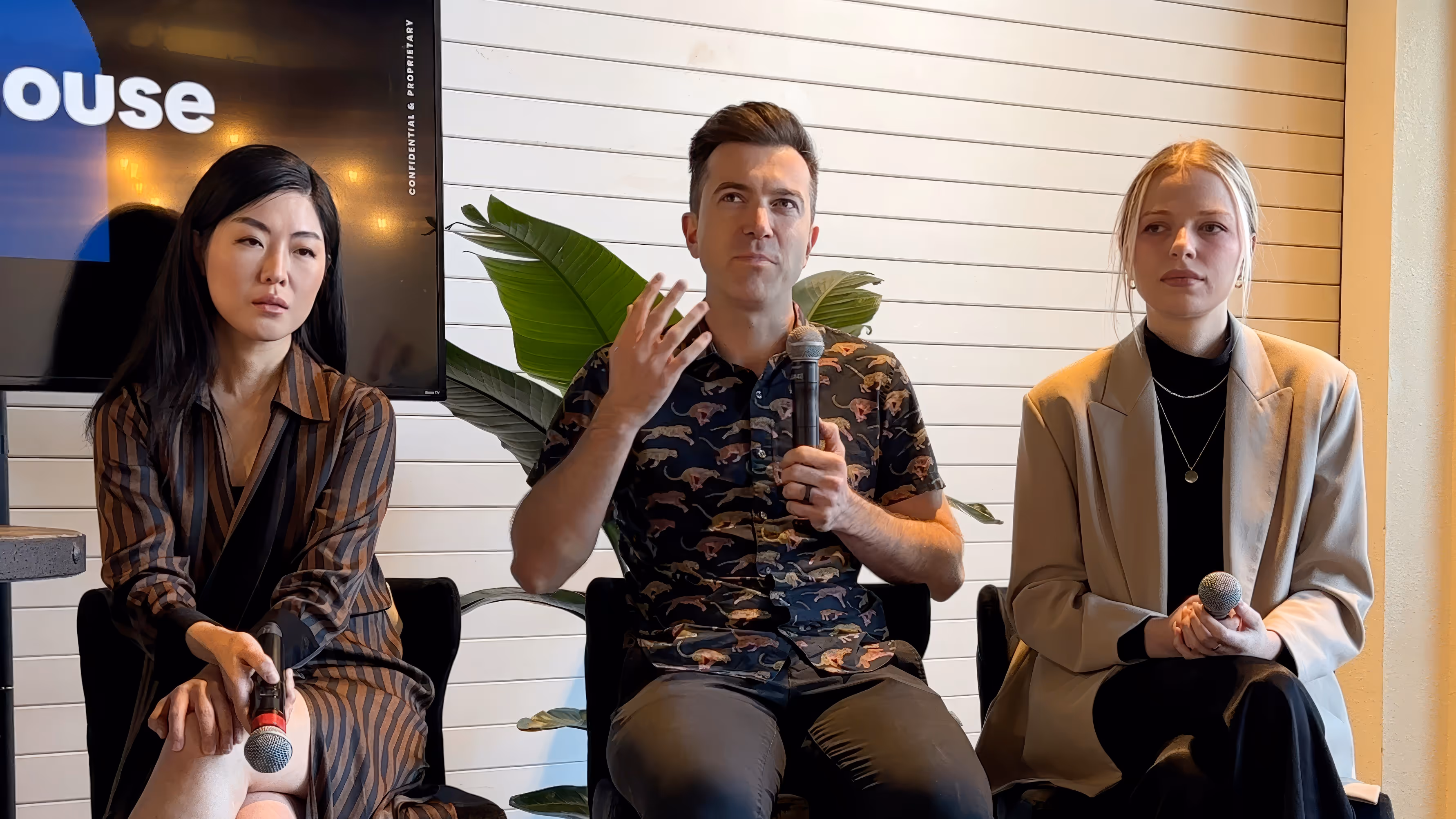 A photo of Eddy and two other creators speaking on a panel at SXSW.