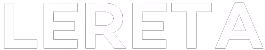 The word 'LERETA' in bold white uppercase letters on a black background.