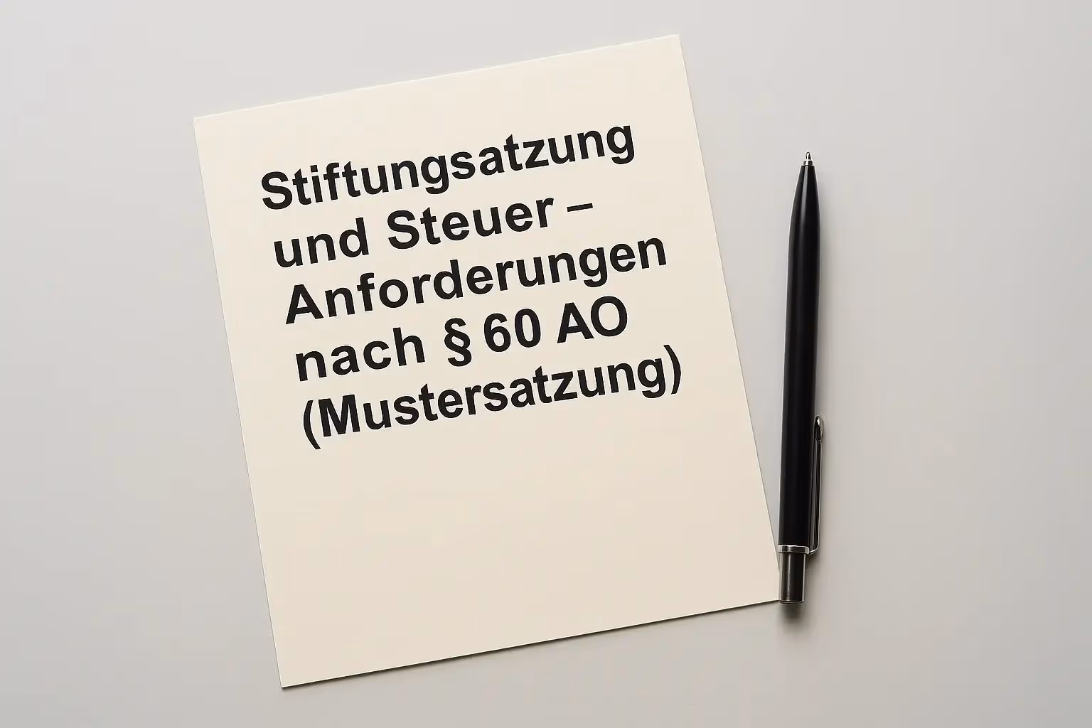 Stiftungssatzung und steuerlichen Anforderungen