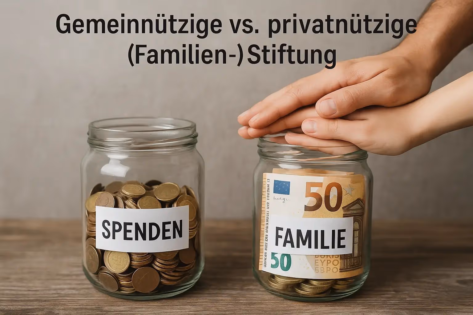 Gemeinnützige vs. privatnützige (Familien-)Stiftung – Unterschiede auf einen Blick