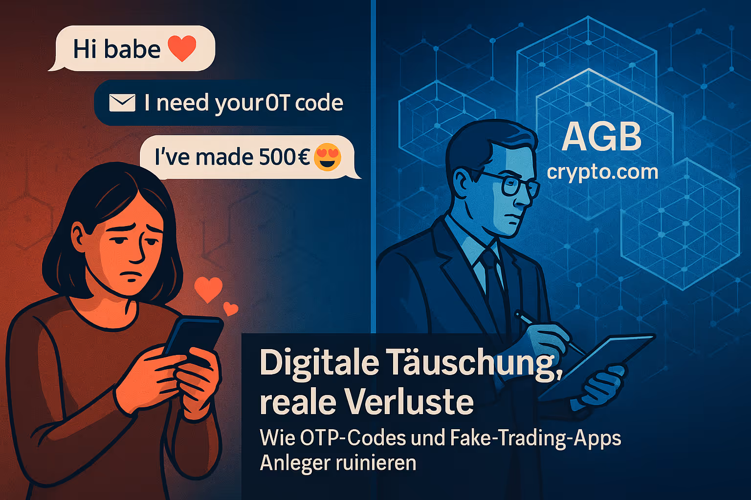 Love Scam über Crypto.com: Haftung bei Täuschung, OTP-Missbrauch und Pflichtverletzung trotz AGB-Klauseln.