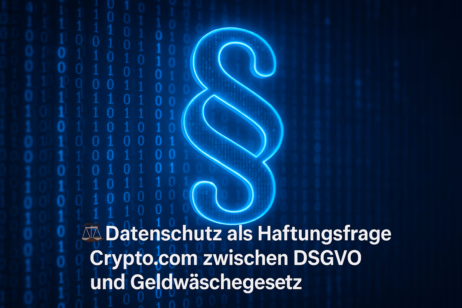 Crypto.com verletzt DSGVO-Pflichten: fehlende Datensicherheit, verweigerte Auskunft, mögliche Haftung nach Art. 82 DSGVO.
