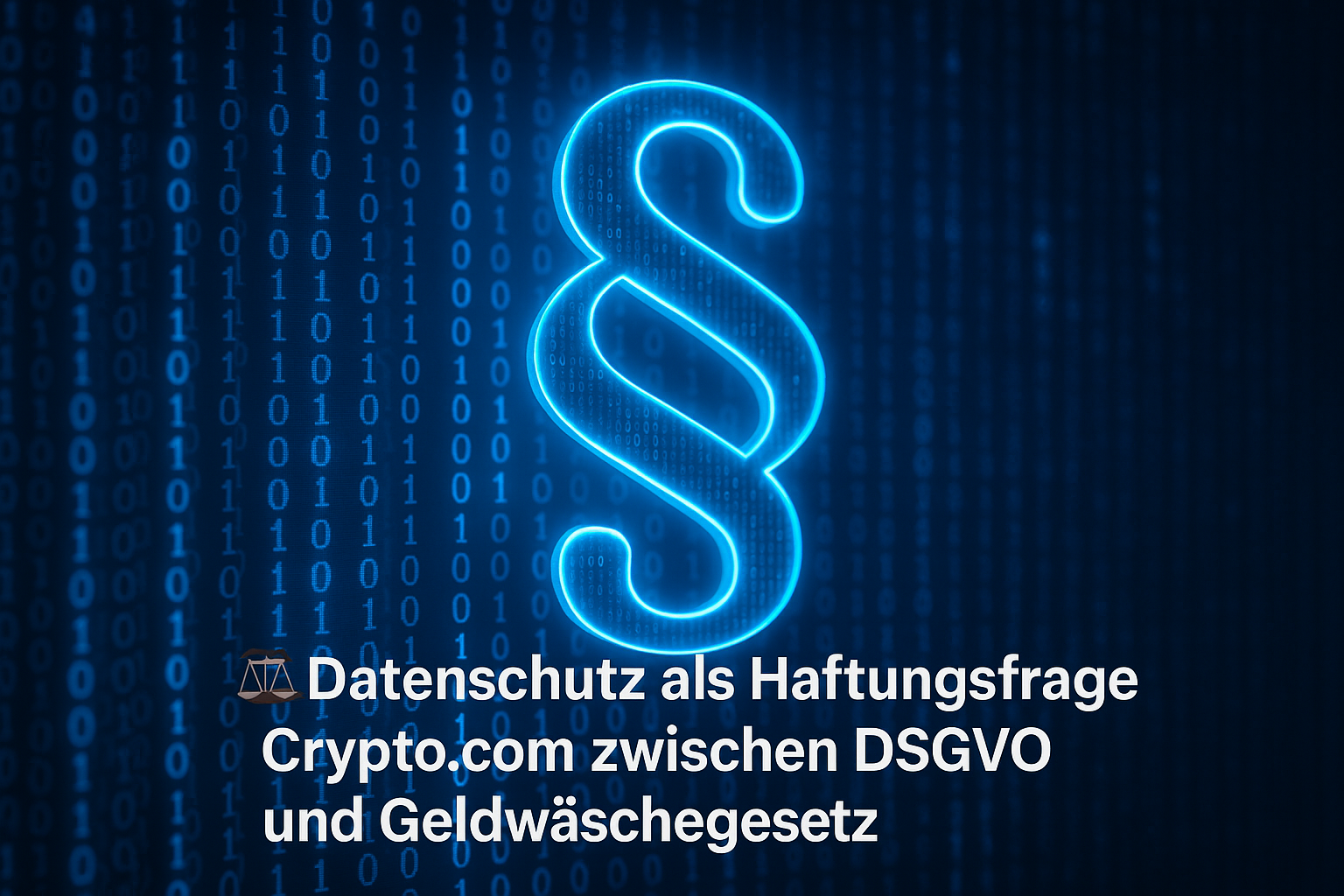 Crypto.com verletzt DSGVO-Pflichten: fehlende Datensicherheit, verweigerte Auskunft, mögliche Haftung nach Art. 82 DSGVO.