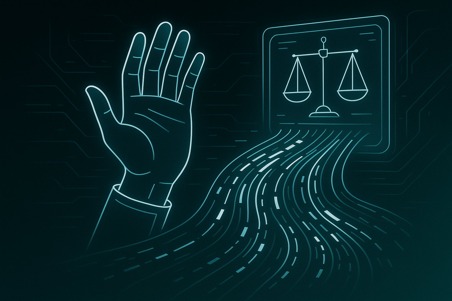 „Abstrakte digitale Grafik zur DSGVO-Compliance, die moderne Datenverarbeitung, IT-Sicherheit und Datenschutzstrukturen in Unternehmen visualisiert.“