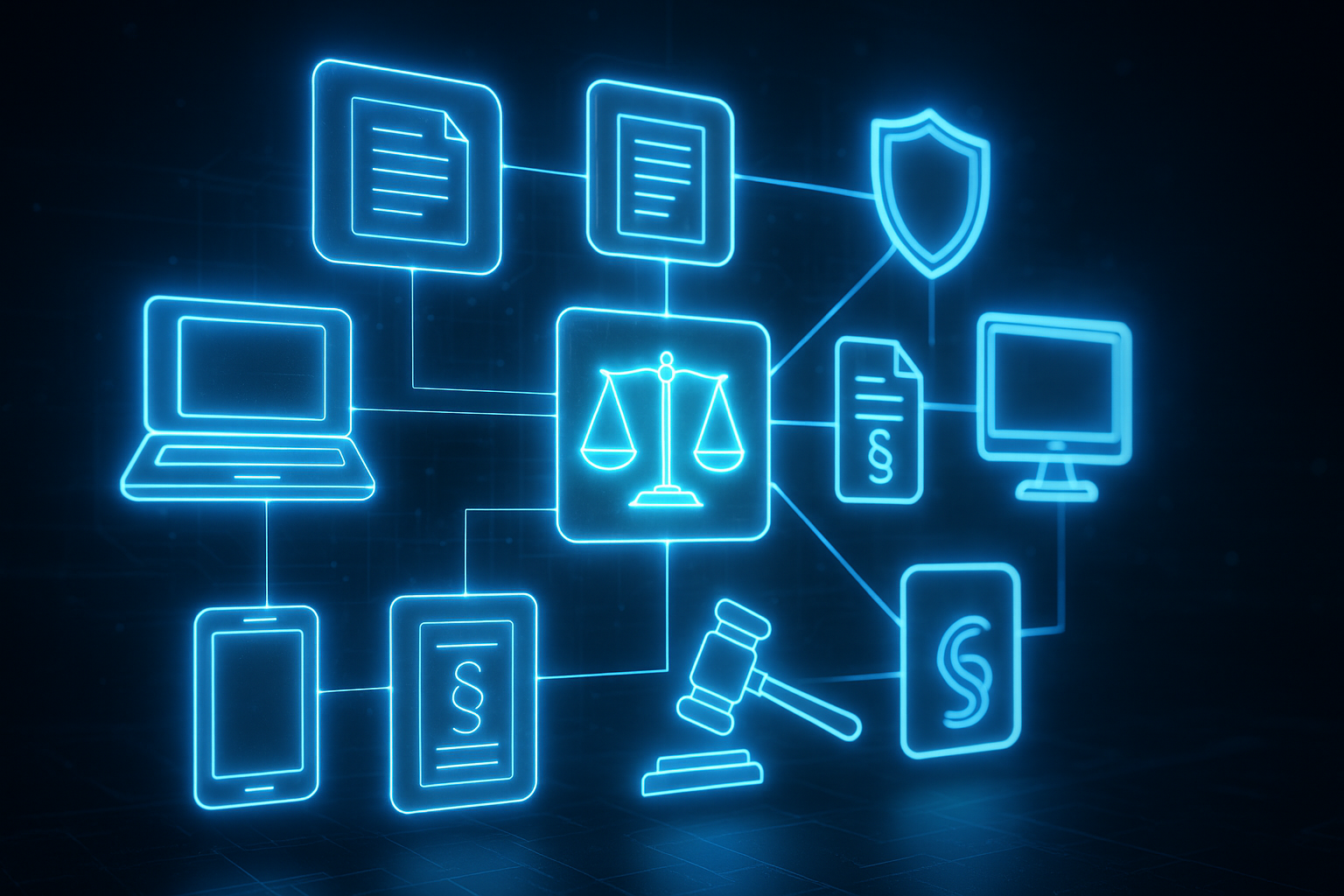 „Visualisierung eines digitalen Arbeitsplatzes mit Lizenzmetriken und Audit-Interface – Symbolbild für IT-Compliance, Softwarelizenzierung und rechtssichere Unternehmens-IT“