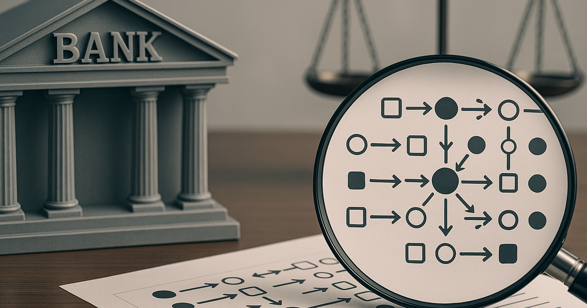 Symbolhafte Darstellung von digitalen Finanzbewegungen, Kryptotransaktionen und sicherheitsrelevanten Prüfmechanismen. Das Bild steht stellvertretend für die juristische Bewertung von Betrugsfällen, die Rolle von Banken im Zahlungsverkehr und die Bedeutung technischer Risikoindikatoren. Ideal zur Verdeutlichung von Themen rund um Krypto-Betrug, digitale Manipulation und Bankhaftung.