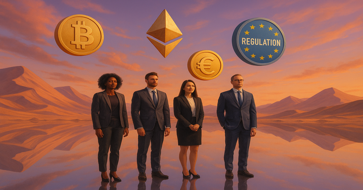 Juristisches Team und digitale Ermittler arbeiten an Fällen zu MiCA 2025, Krypto-Steuern, Token-Regulierung und Betrugsaufklärung. Symbolische Visualisierung von Rechtsnormen, Blockchain-Analysen und der anwaltlichen Beratung von Hortmann Law im Bereich Krypto-Compliance.