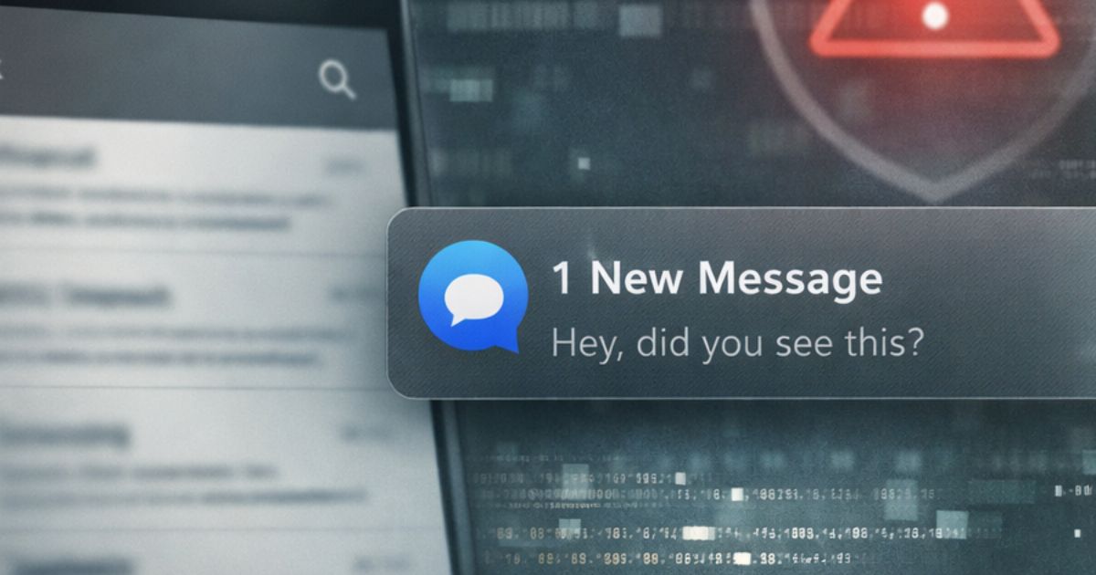 Visualisierung moderner Phishing-Methoden im Krypto-Bereich. Das Bild steht für digitale Täuschung, missbrauchte Sicherheitskommunikation und mögliche Datenabflüsse.