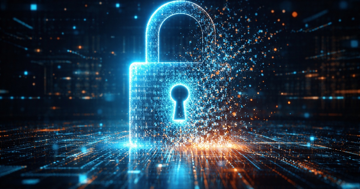 Abstrakte Visualisierung von Cyberrisiko und Kryptotransaktionen im Kontext von Betrug und Datenleck.