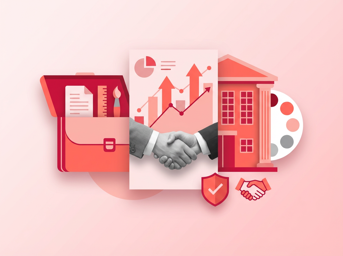 Professional branding consultation for finance firm in modern Singapore office 