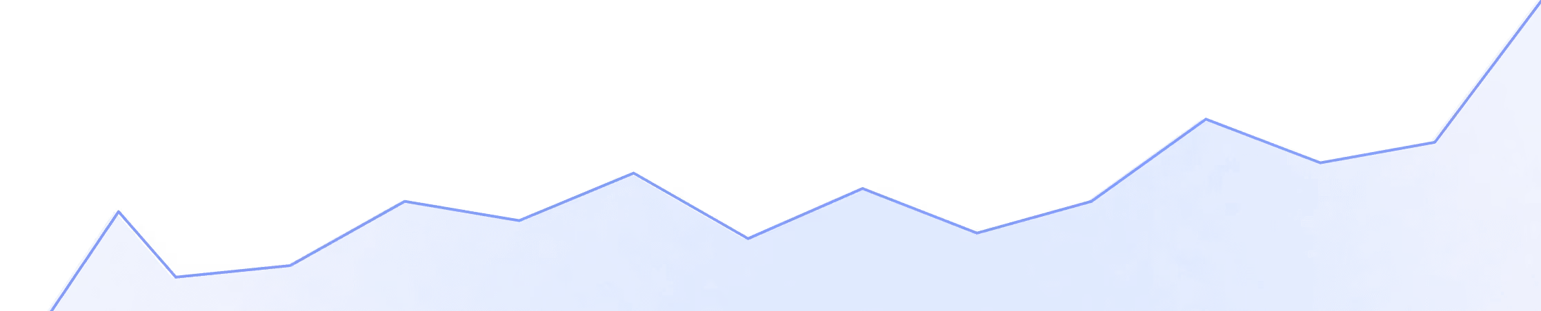 Blue shaded area graph with peaks and valleys on a transparent background.