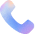 Blue and purple gradient phone handset icon.