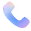 Phone handset icon with gradient blue and pink colors.