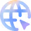 Globe icon with a downward pointing arrow.