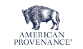 American Provenance brand logo featuring a bison illustration above the text.