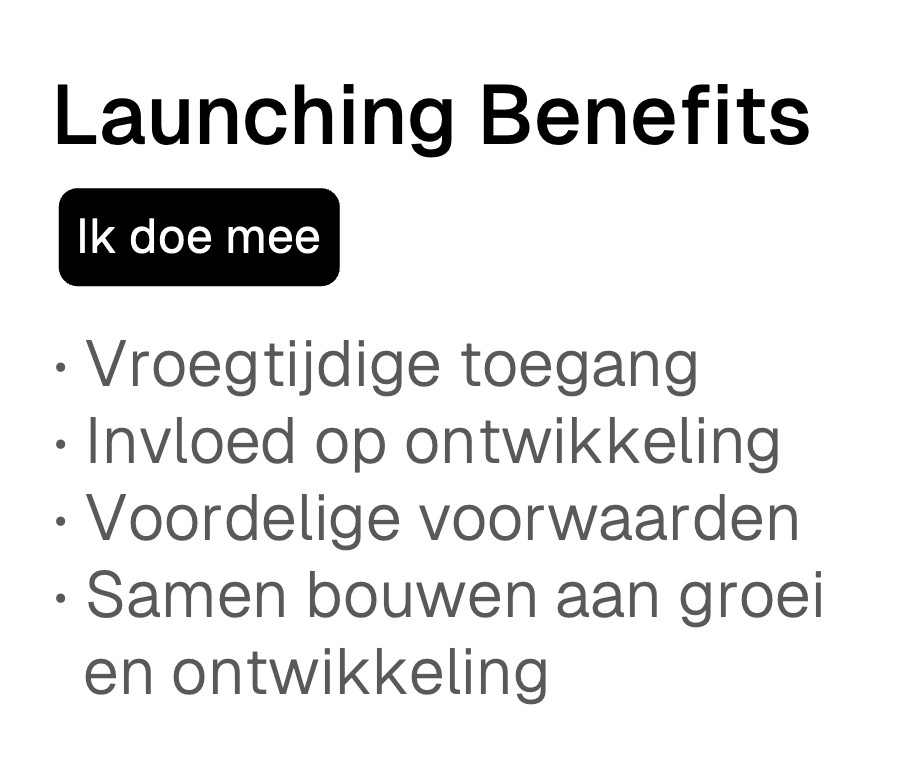 Launching benefits overzicht van het bedrijfsvoering dashboard