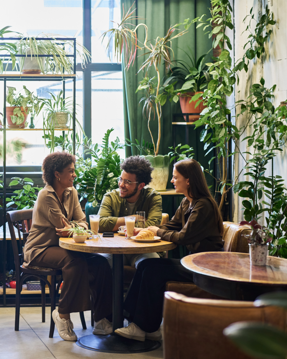 People sitting in a KAVAS café