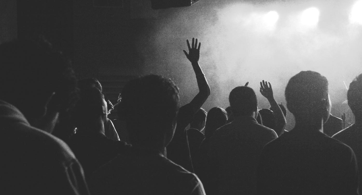 Group of young people partying