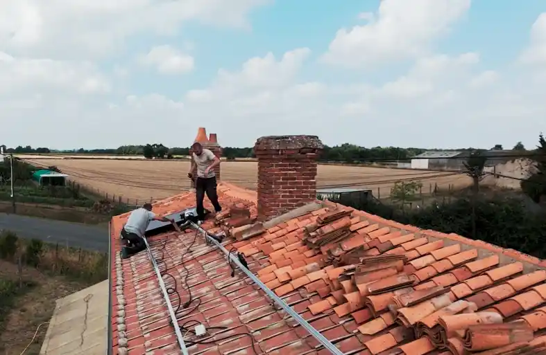 image of solar panel installation in progress