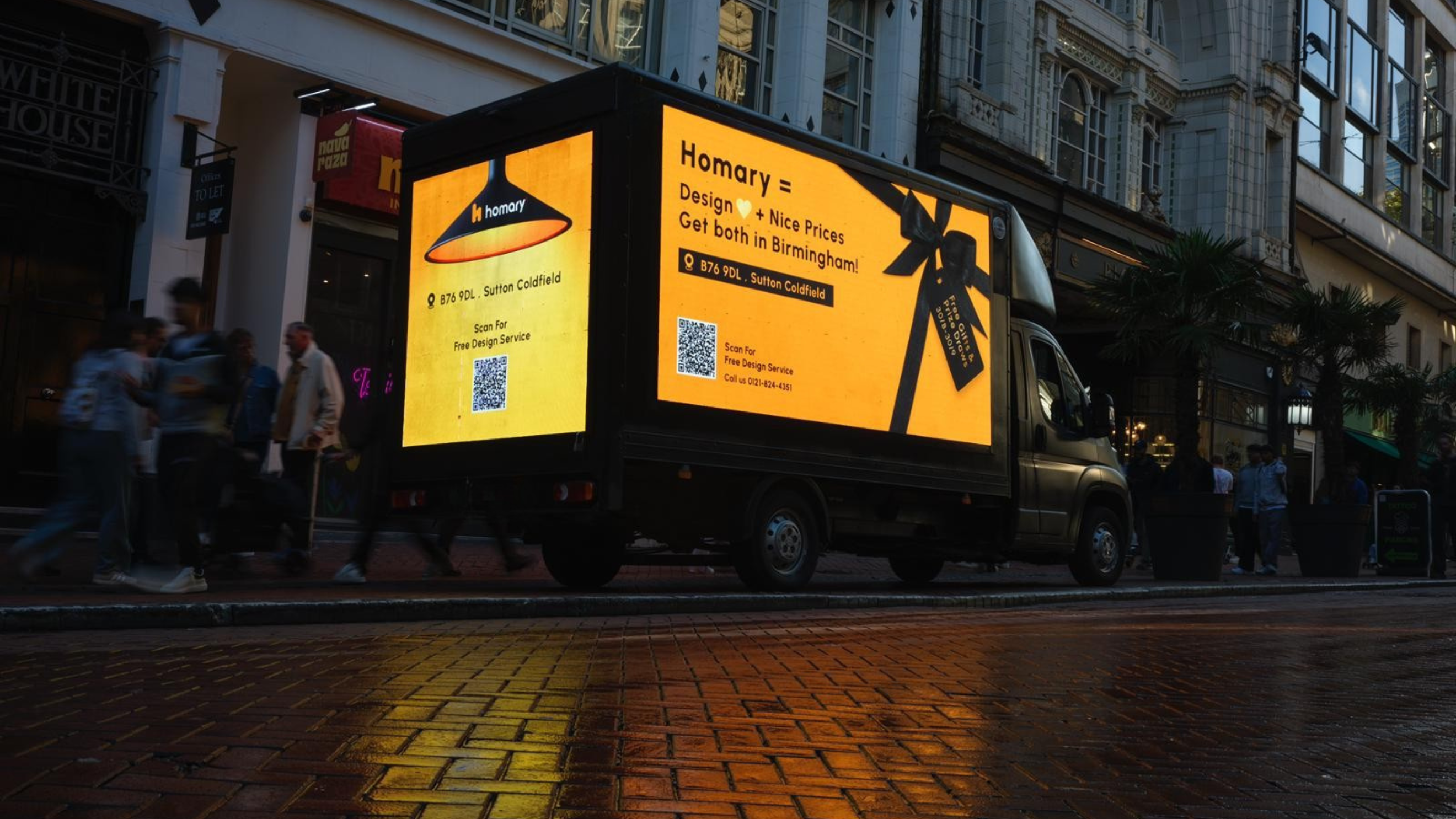 a digivan with yellow artwork