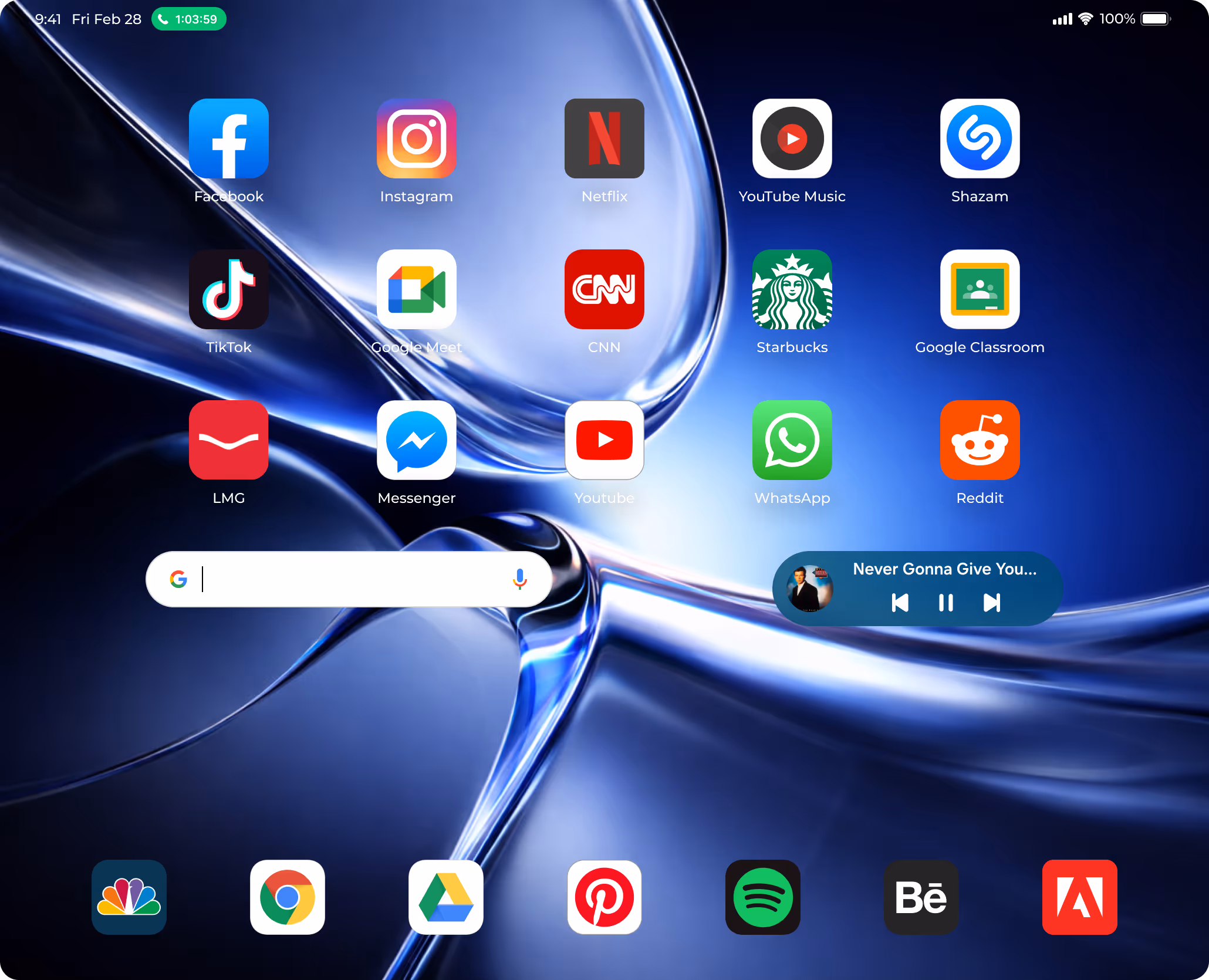 Adaptive Display Home Screen.