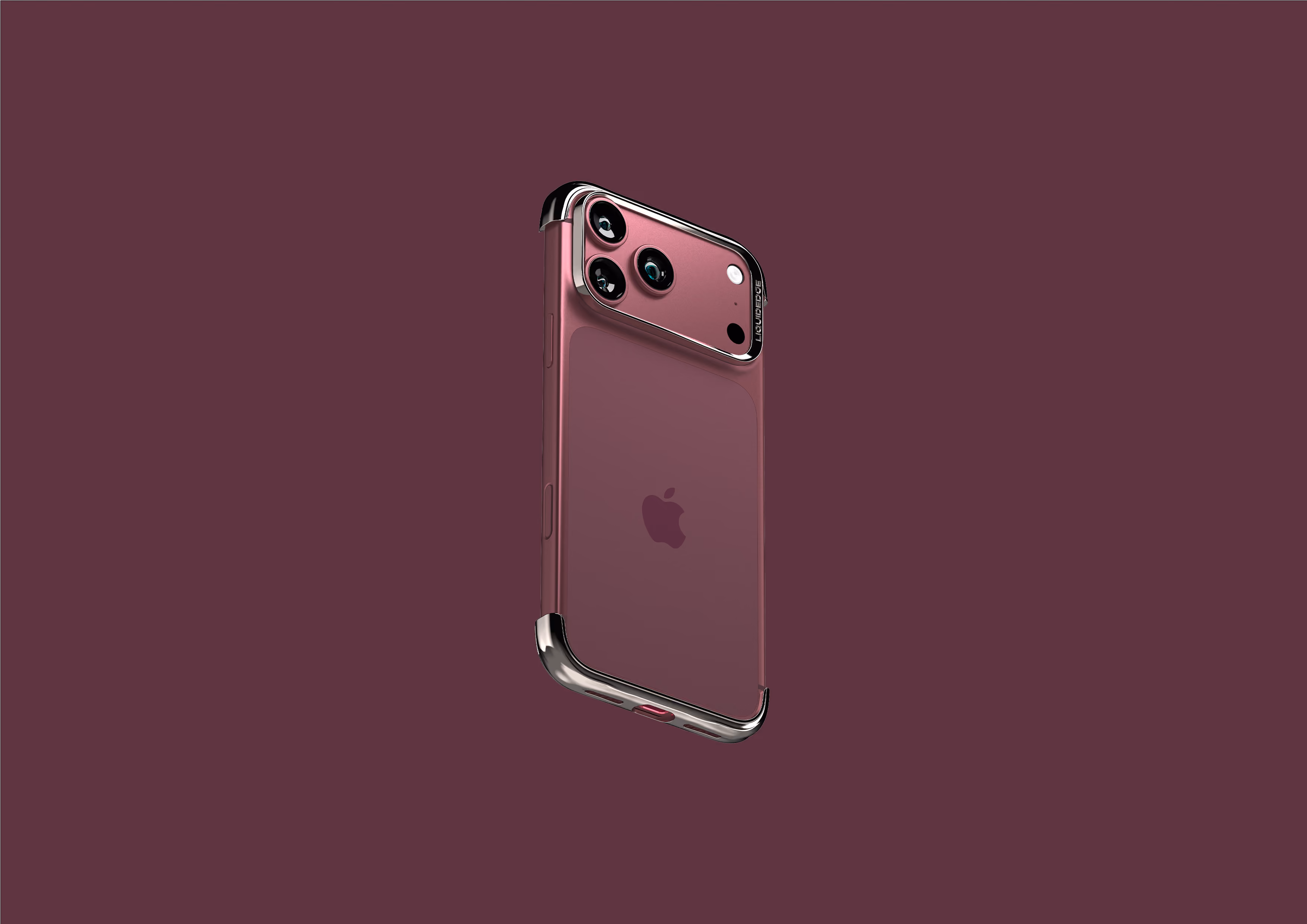 iPhone 17 Pro Max with Liquid Metals Case Under light
