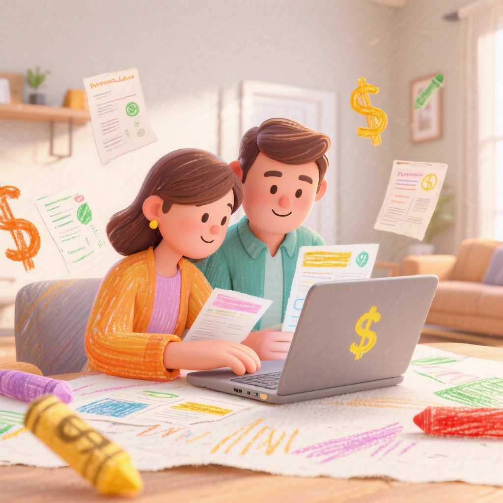 Couple applying for joint personal loan online