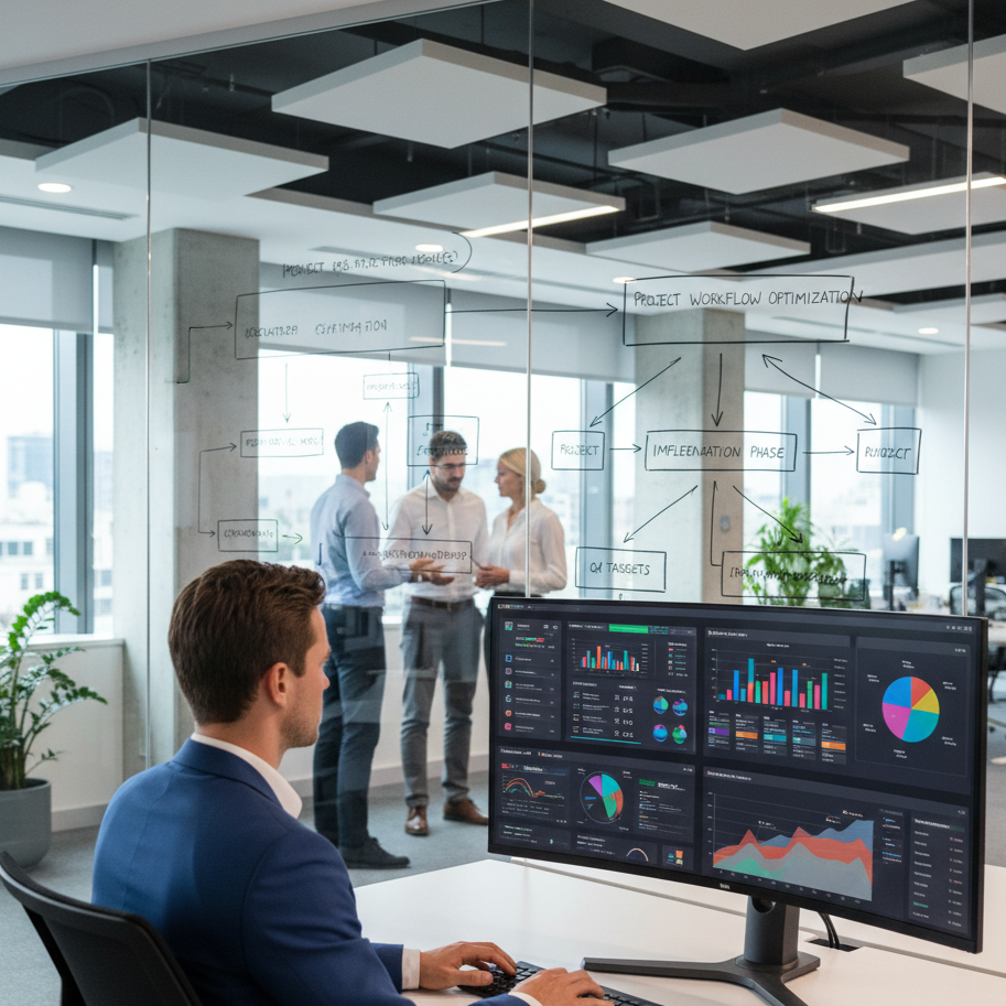 Image of a man doing analytics