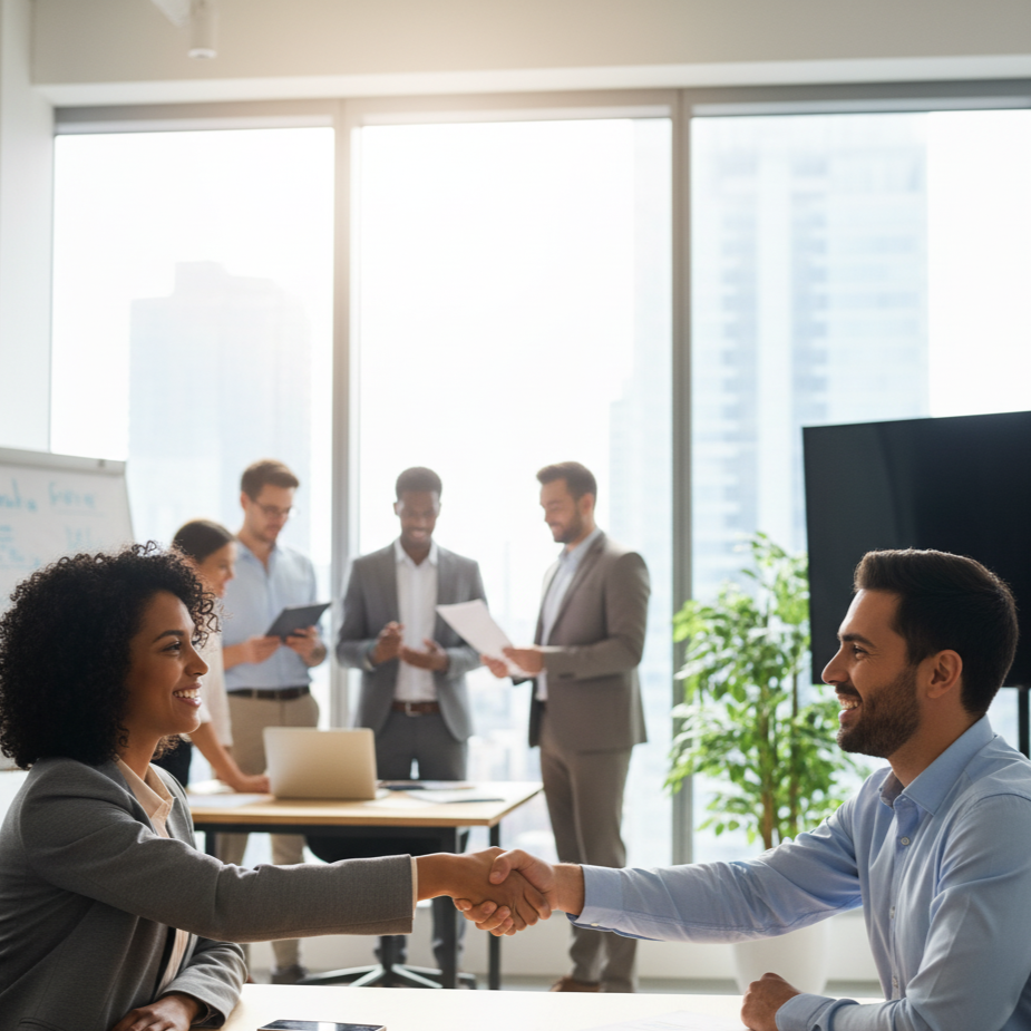 People shaking hands