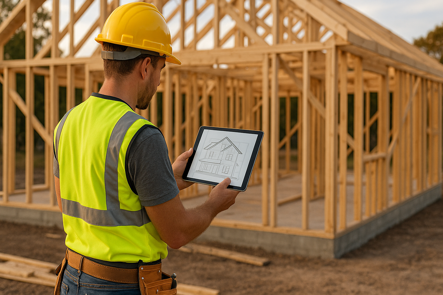 Man in construction site
