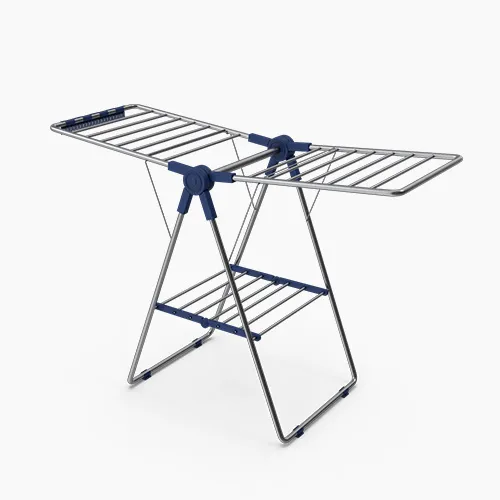 Klappbarer Wäscheständer aus Metall.