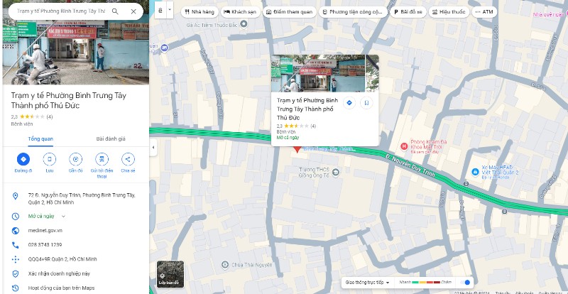 đa khoa Bình Trưng Tây thuộc Trung tâm Y tế Quận 2