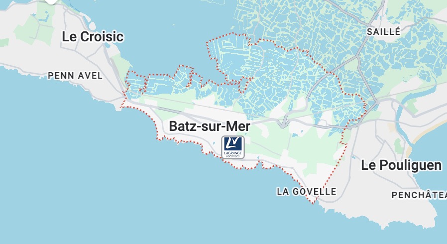 Carte de l'itinéraire depuis notre atelier de Couëron