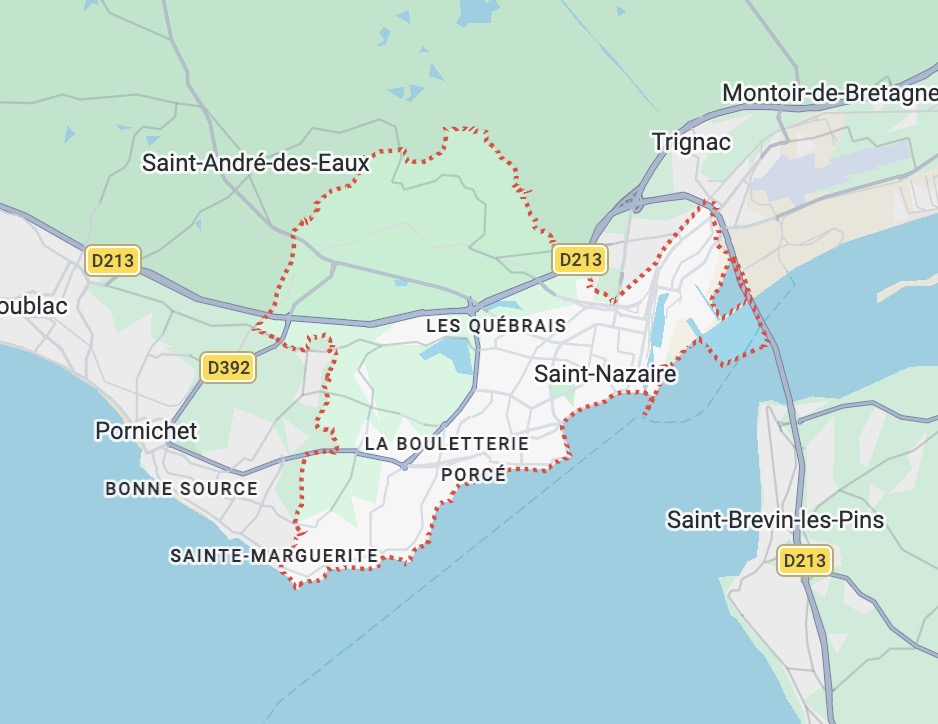 Carte de l'itinéraire depuis notre atelier de Couëron
