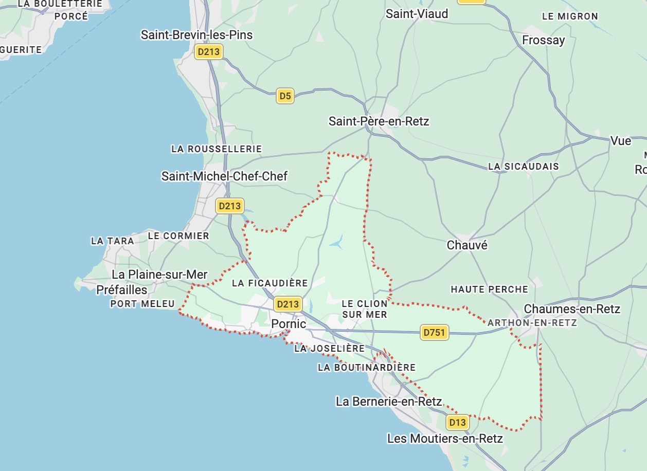 Carte de l'itinéraire depuis notre atelier de Couëron