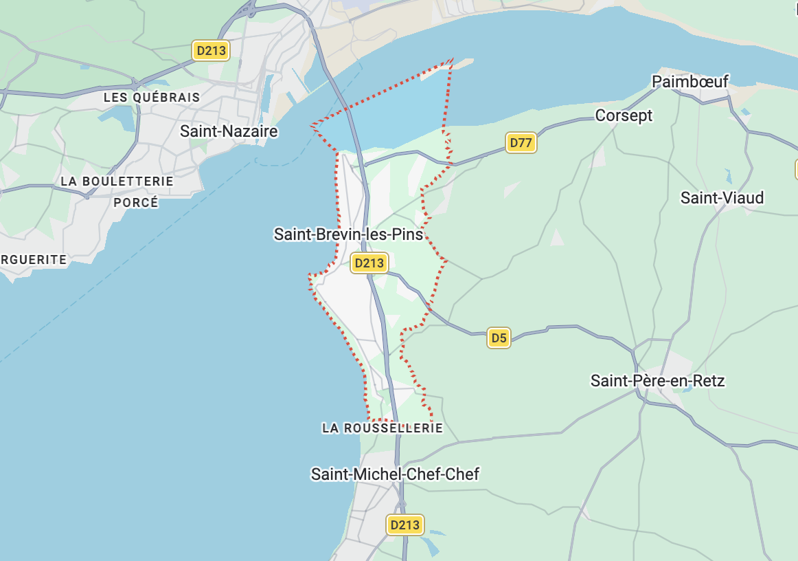 Carte de l'itinéraire depuis notre atelier de Couëron