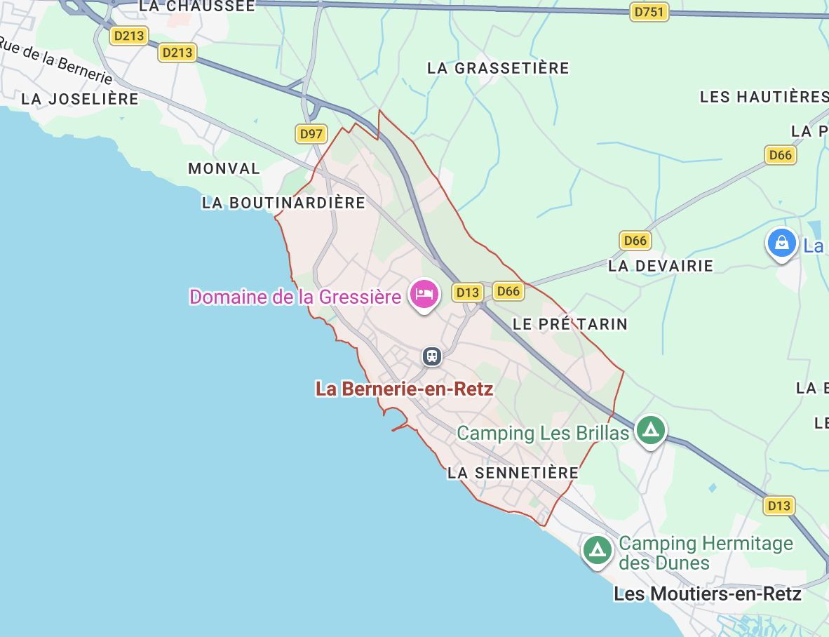 Carte de l'itinéraire depuis notre atelier de Couëron