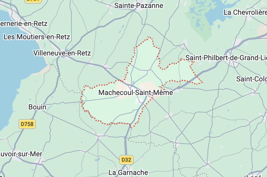 Carte de l'itinéraire depuis notre atelier de Couëron