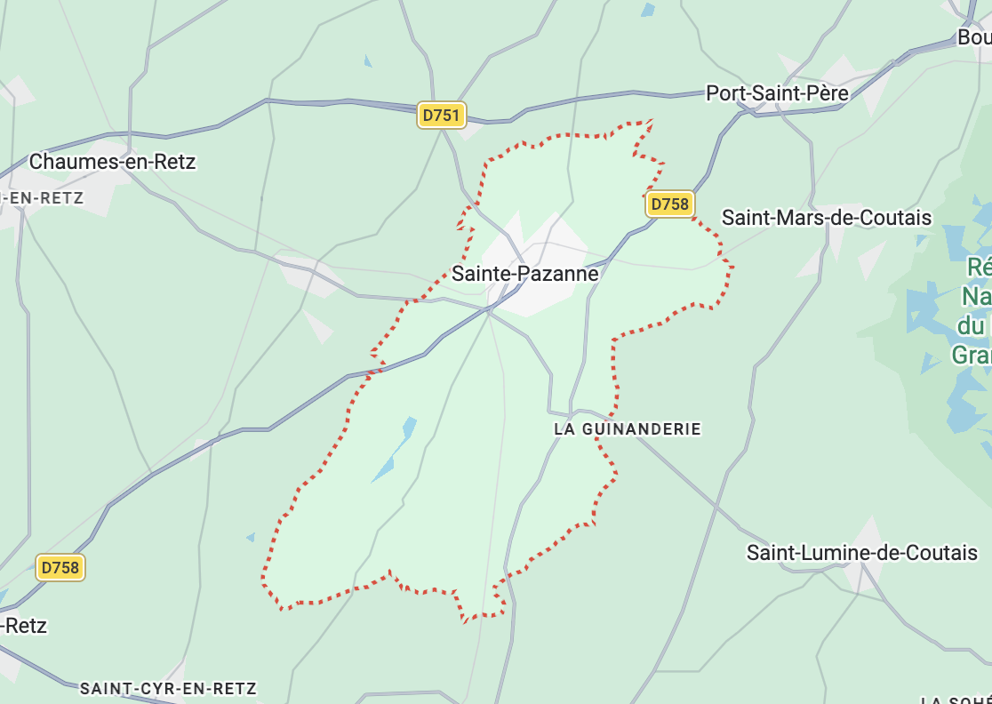 Carte de l'itinéraire depuis notre atelier de Couëron