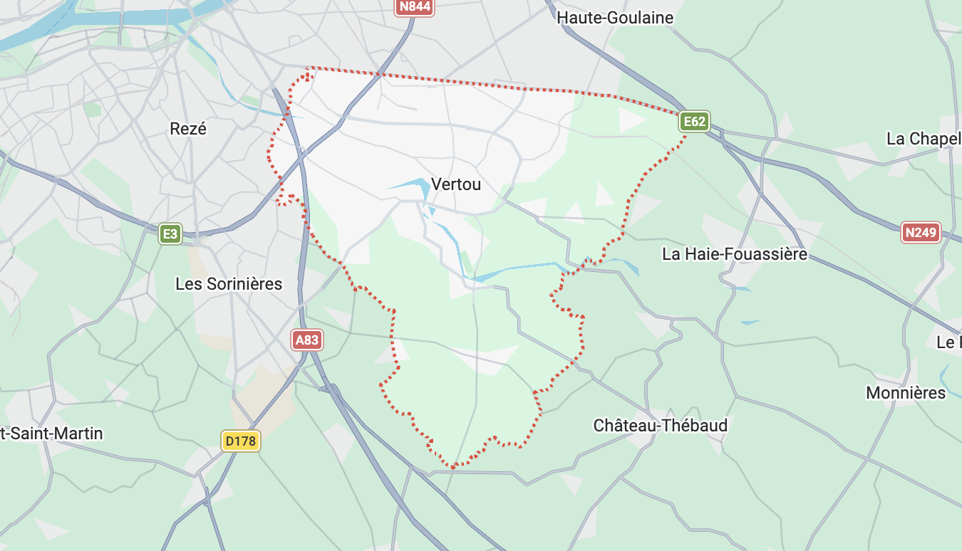 Carte de l'itinéraire depuis notre atelier de Couëron
