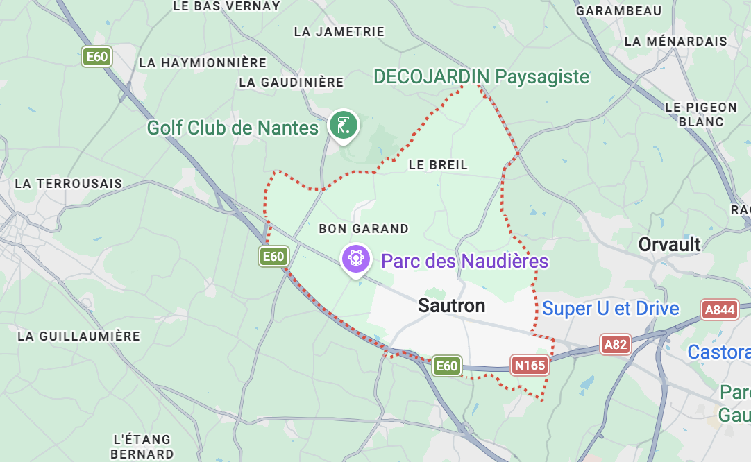 Carte de l'itinéraire depuis notre atelier de Couëron