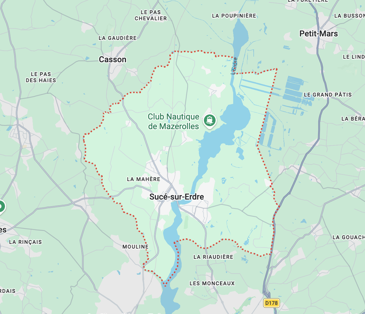 Carte de l'itinéraire depuis notre atelier de Couëron