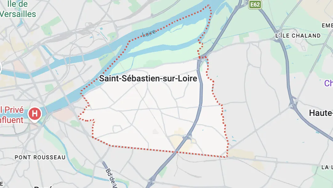 Carte de l'itinéraire depuis notre atelier de Couëron