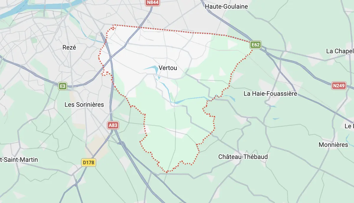 Carte de l'itinéraire depuis notre atelier de Couëron