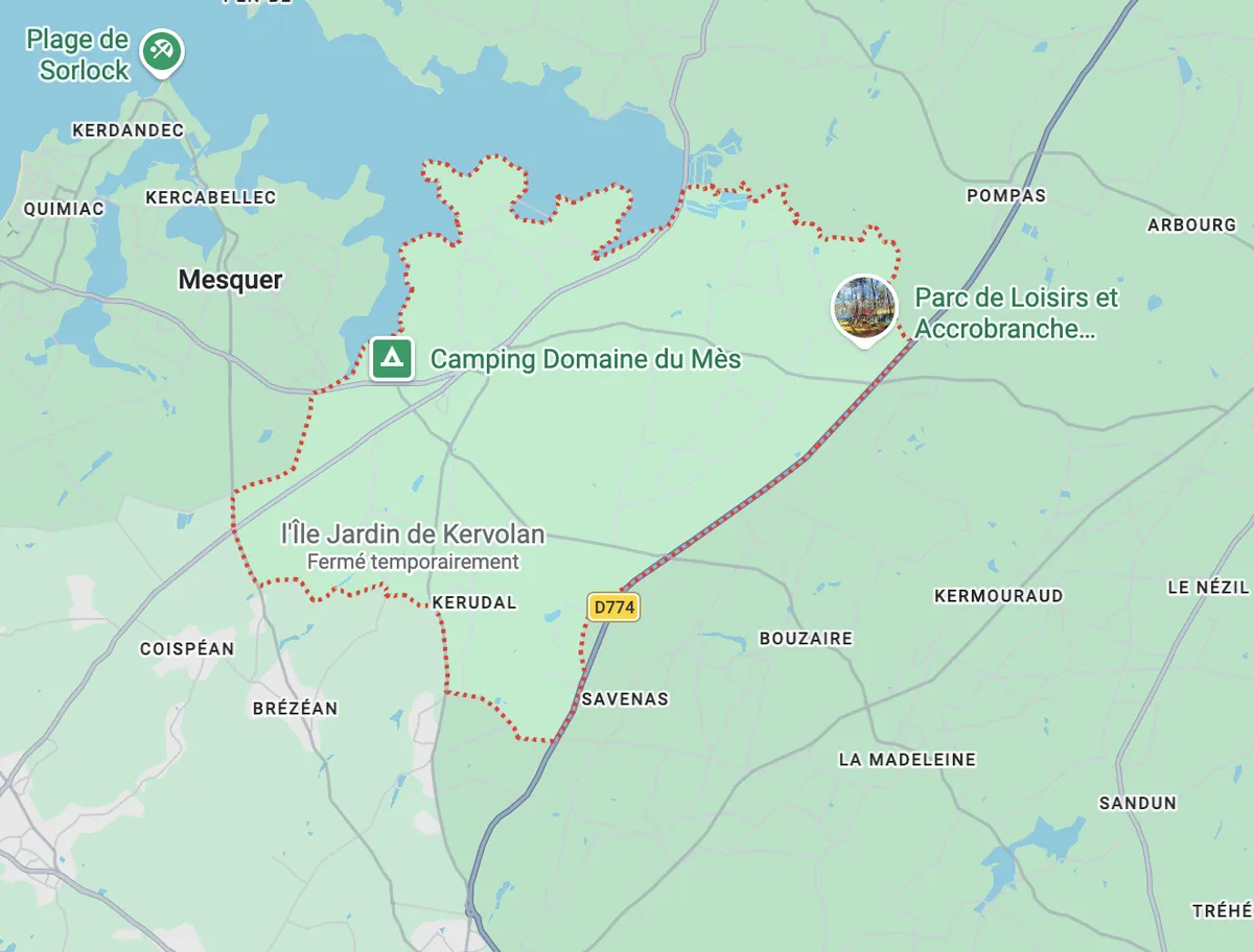 Carte de l'itinéraire depuis notre atelier de Couëron